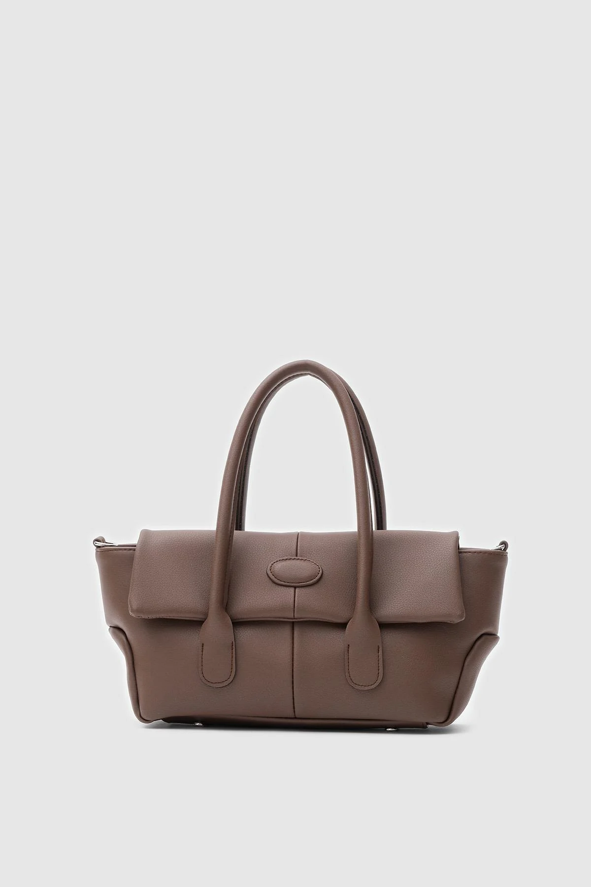 Chic Brown Faux Leather Handbag