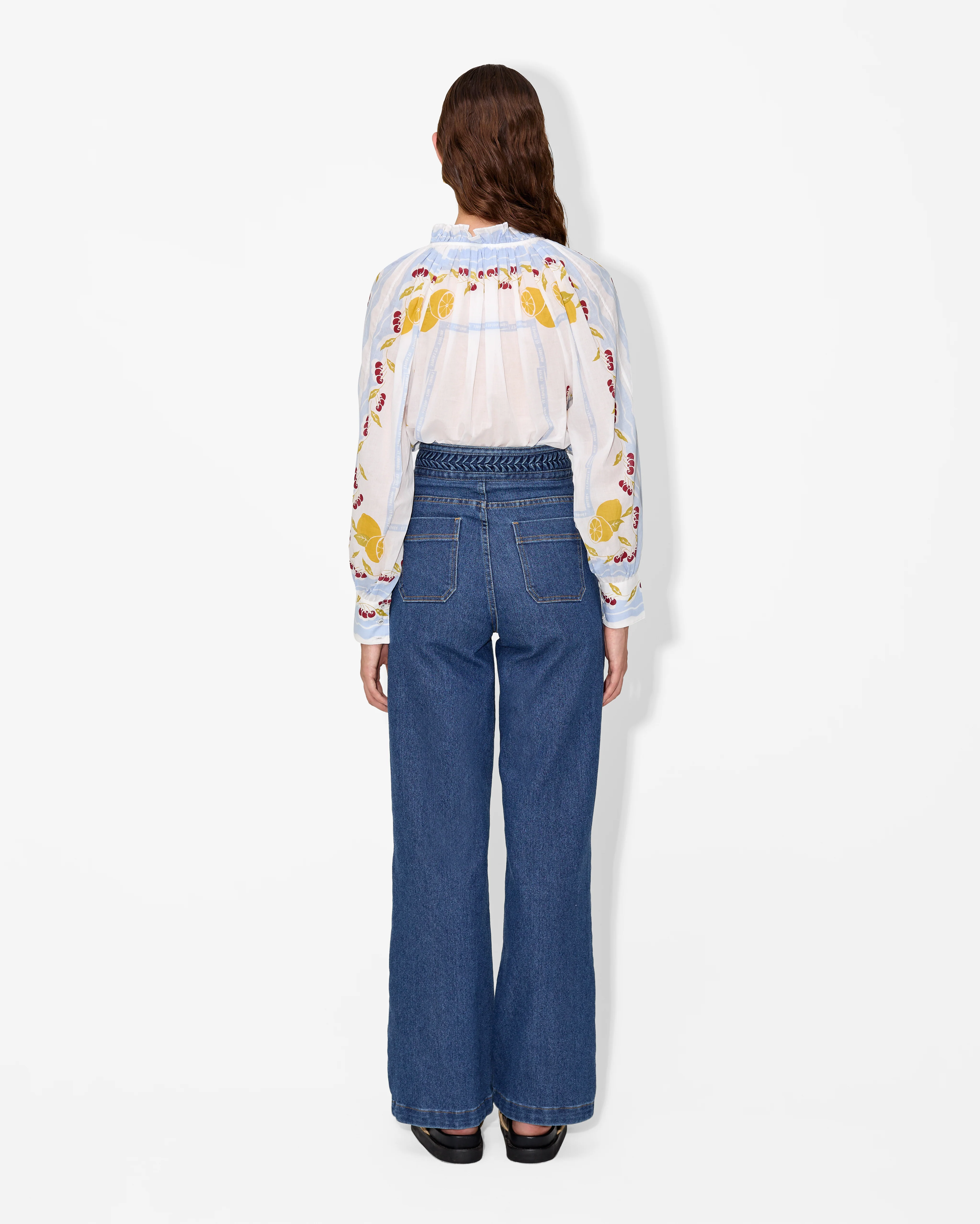 Elegant Sheer Embroidered Blouse