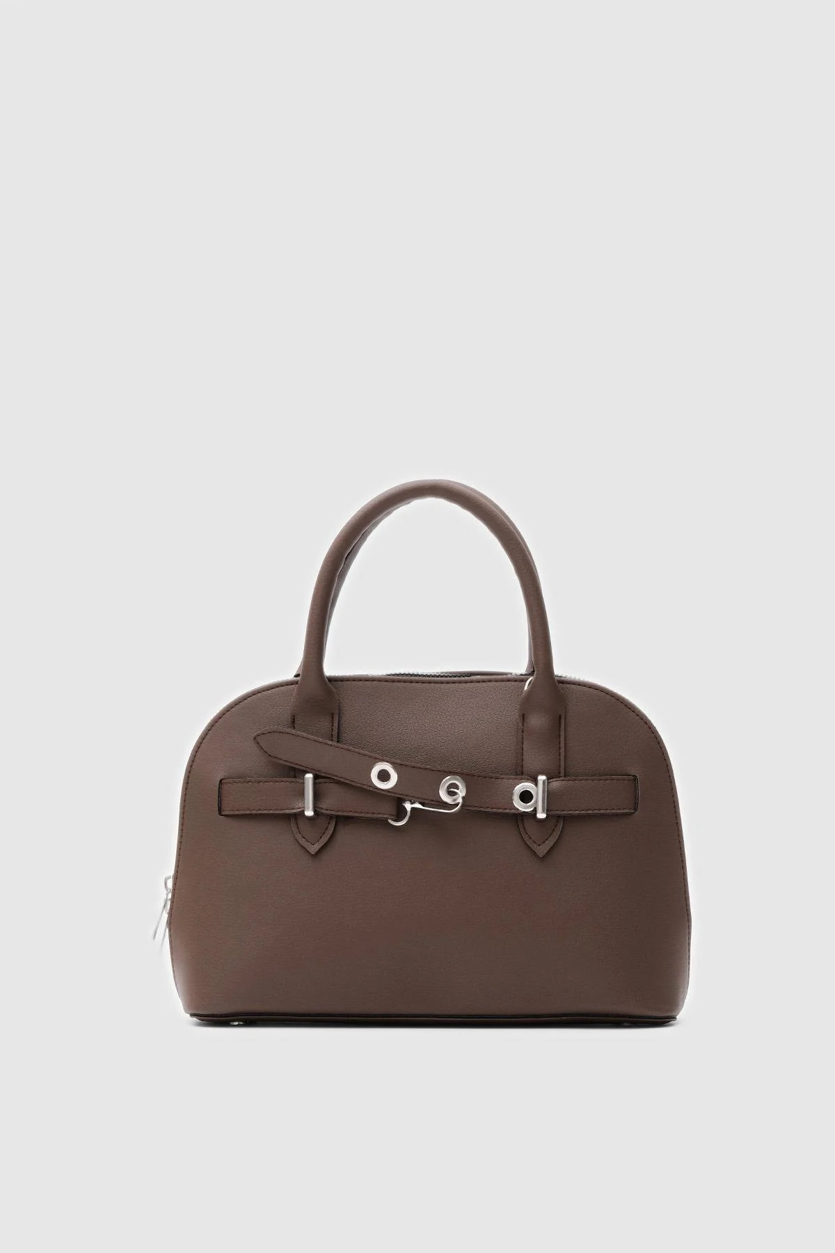 Elegant Brown Faux Leather Handbag