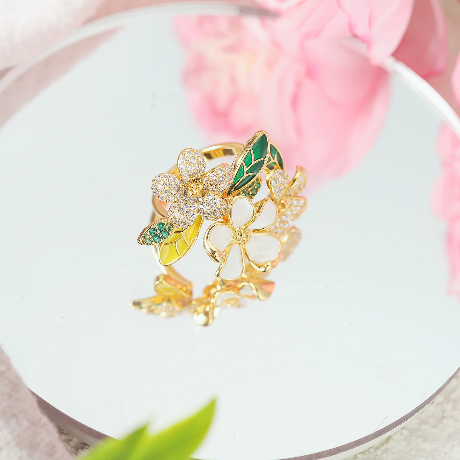 Elegant Floral Fantasy Ring