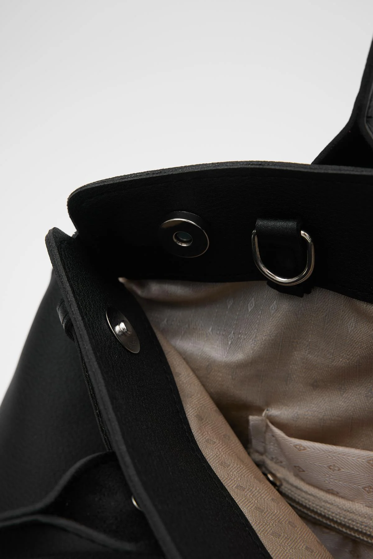 Elegant Black Faux Leather Tote Bag