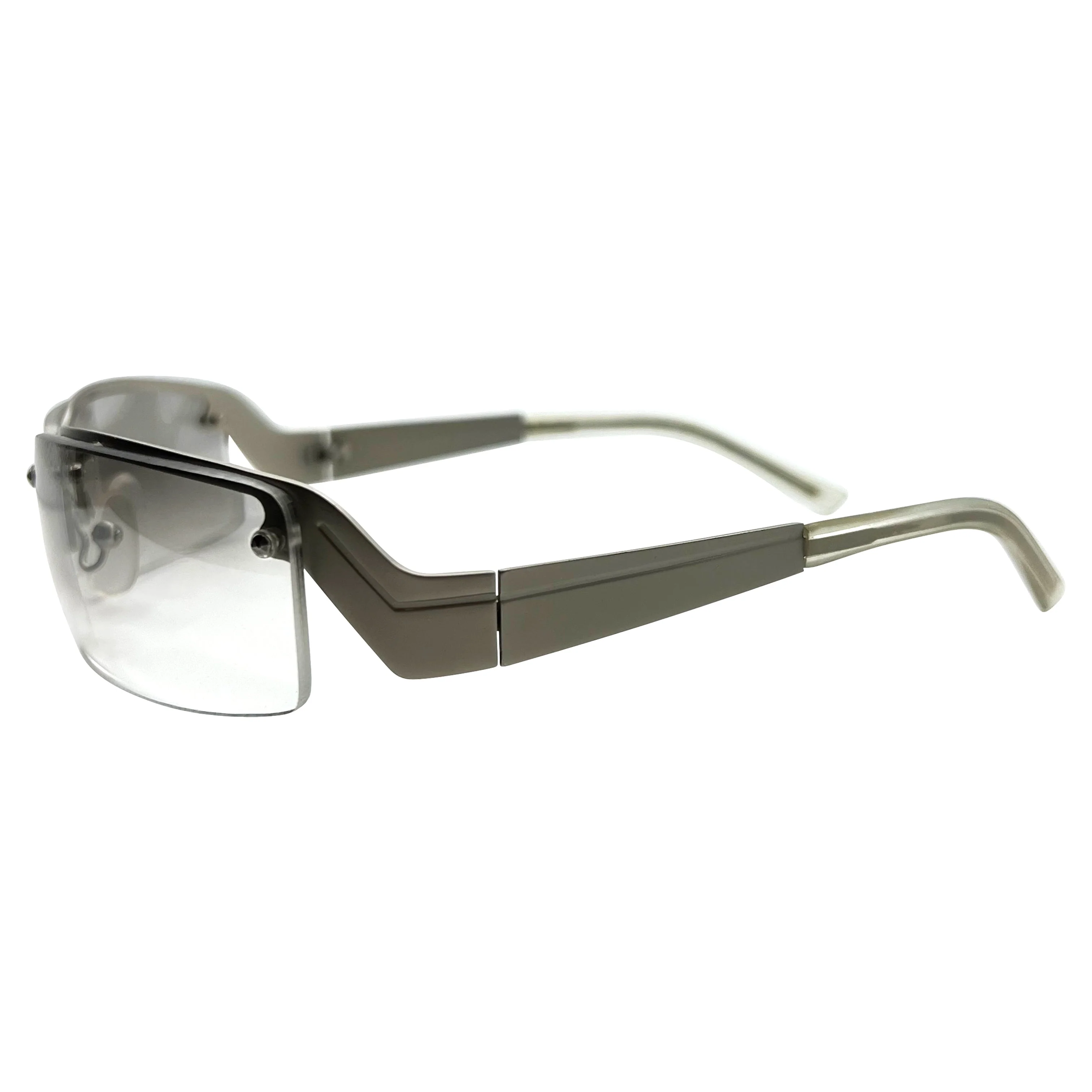 Stylish Semi-Rimless Rectangular Sunglasses