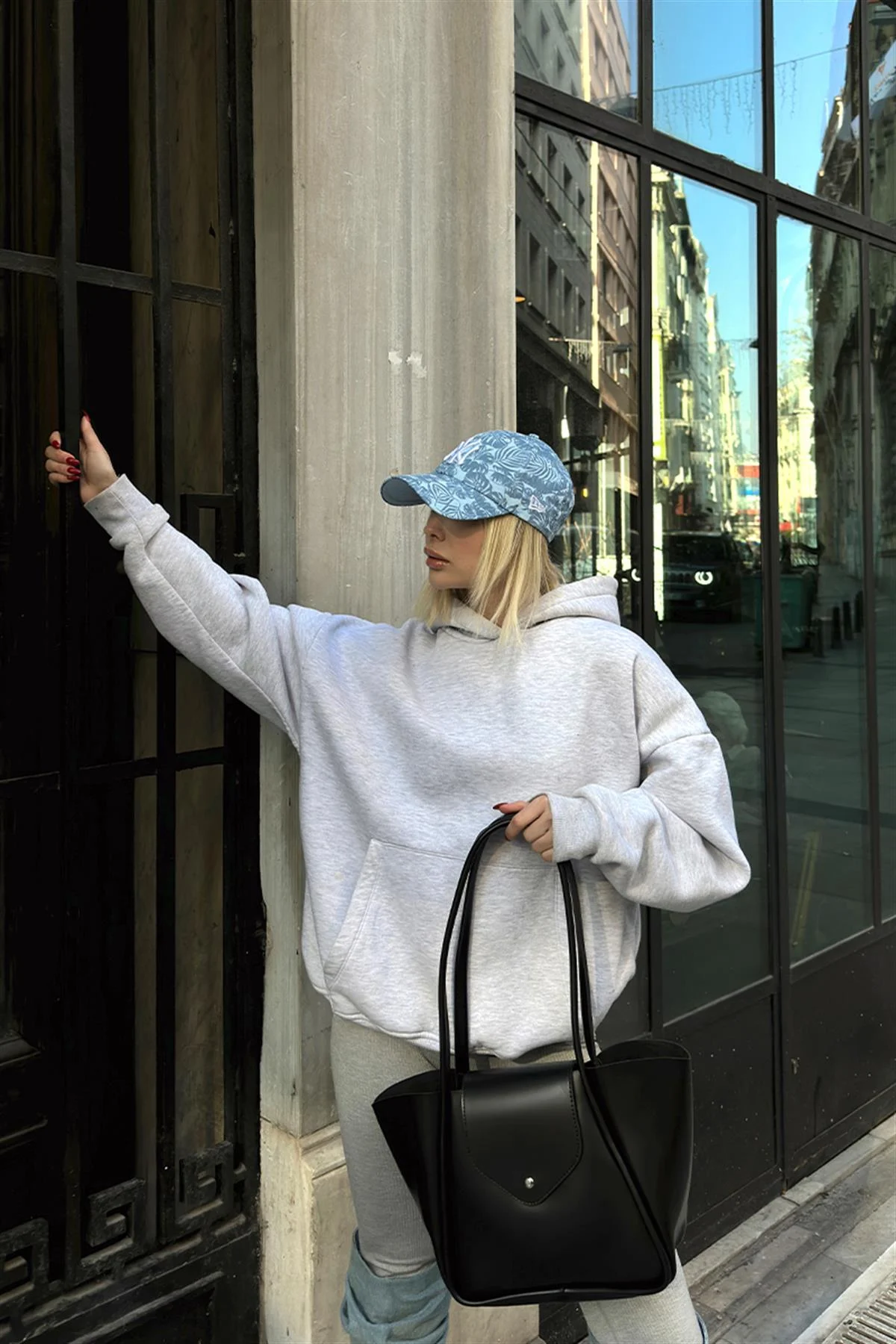 Elegant Black Faux Leather Bag