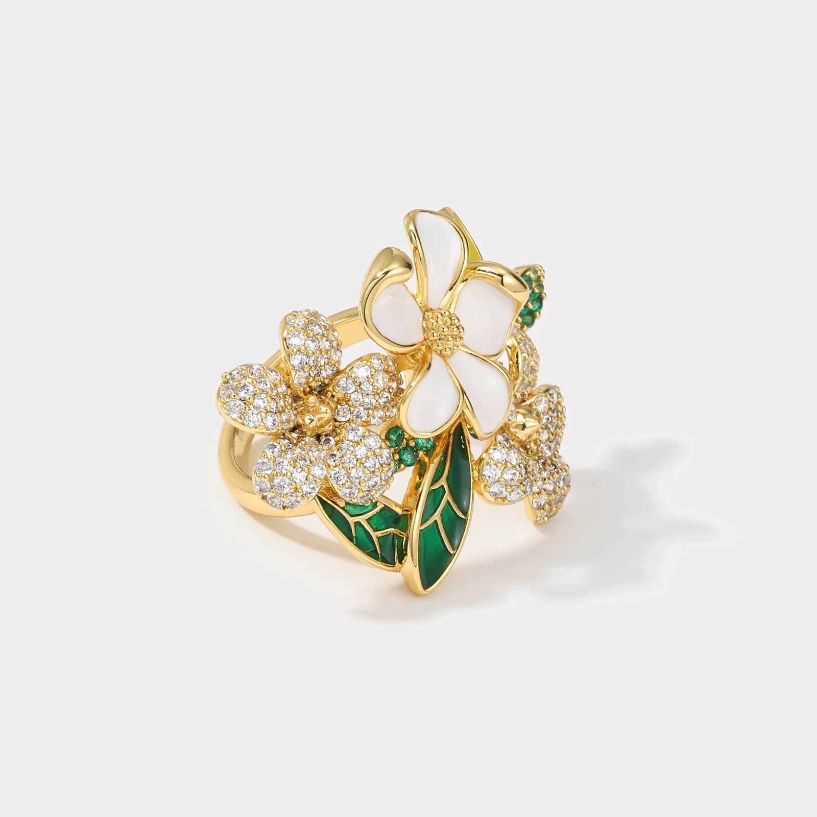 Elegant Floral Fantasy Ring