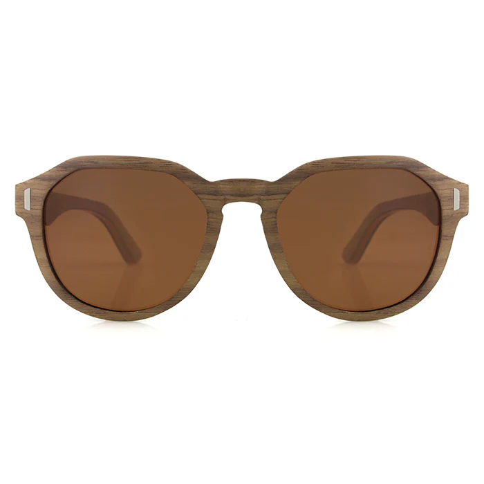 Classic Wooden-Style Sunglasses