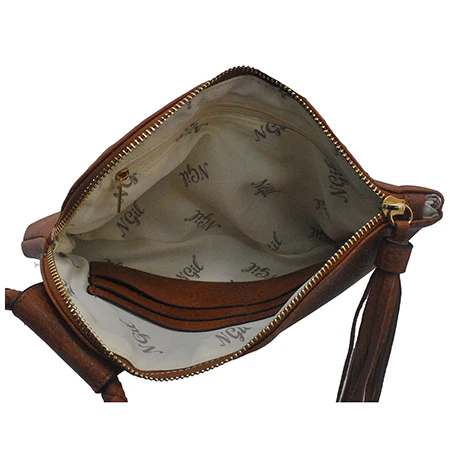 Bohemian Style Faux Leather Fringe Clutch Bag